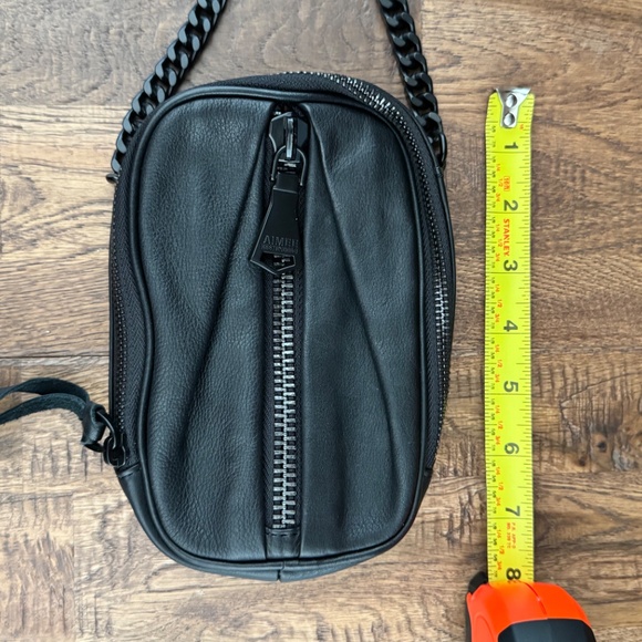 New Aimee Kestenberg Tamitha Crossbody Bag Biker Chain Phone Gunmetal - Picture 9 of 11